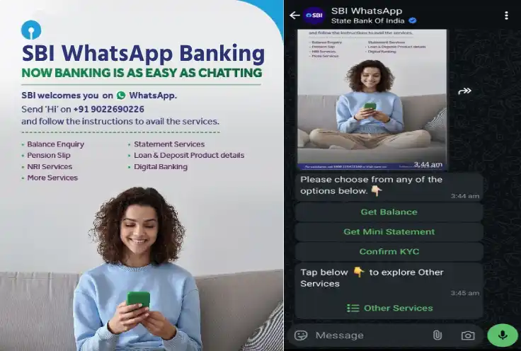 Banking at your fingertips! SBI WhatsApp Banking