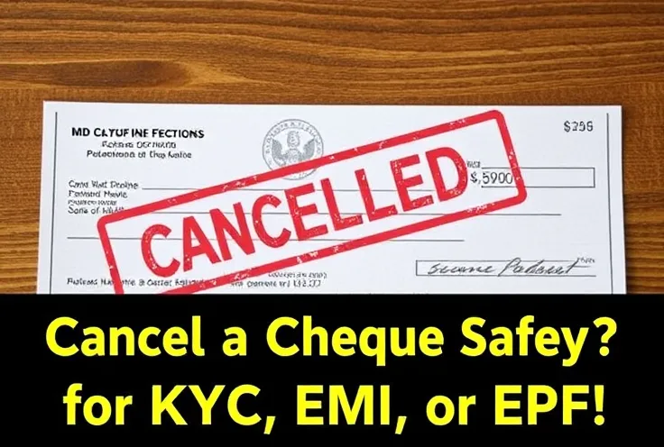 Cancel Cheque Safely? for KYC, EMI, or EPF!